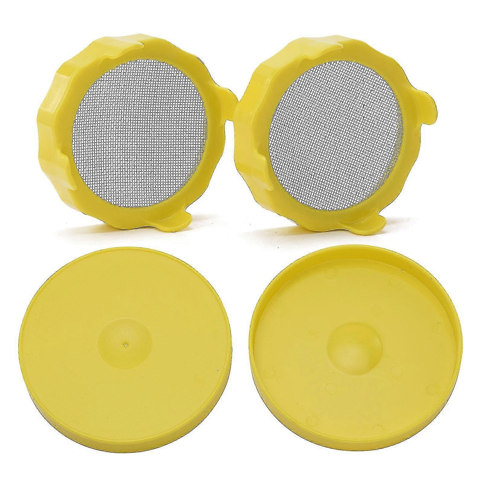 2023 New Sprouting Lids, Plastic Sprout Lid With Stainless Steel Screen For Wide Mouth Mason Jars, Germination Kit Sprouter Sprout Maker With Stand Wa