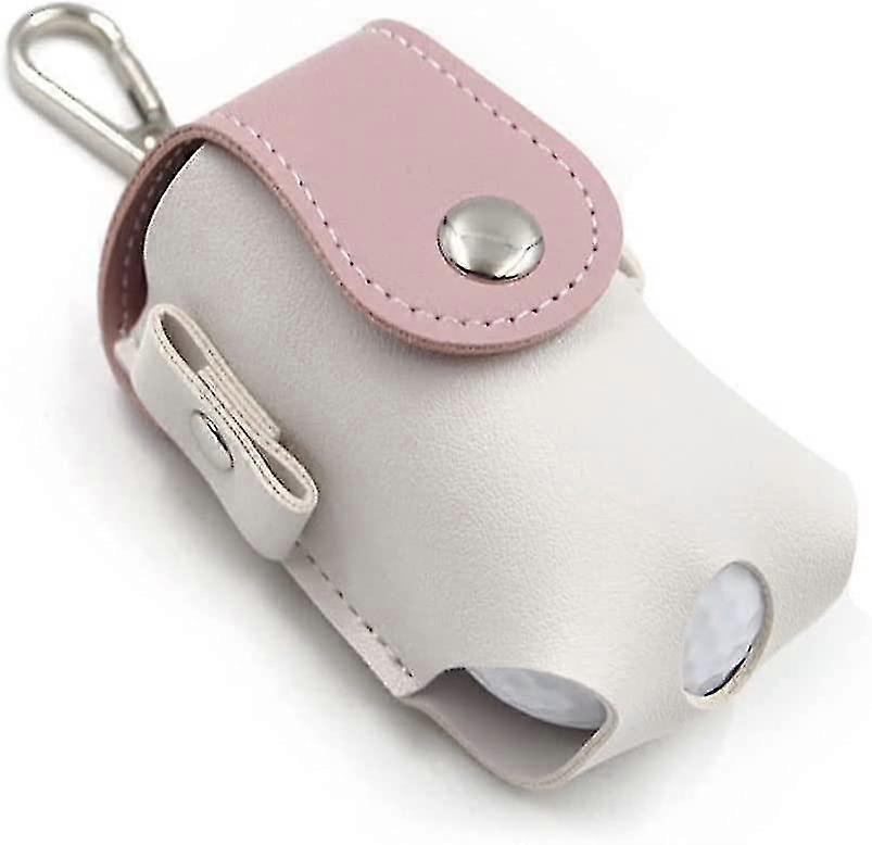 Golf Ball Bag Holder Tee Storage Pouch Gift Kit Attachment Leather Portable Small