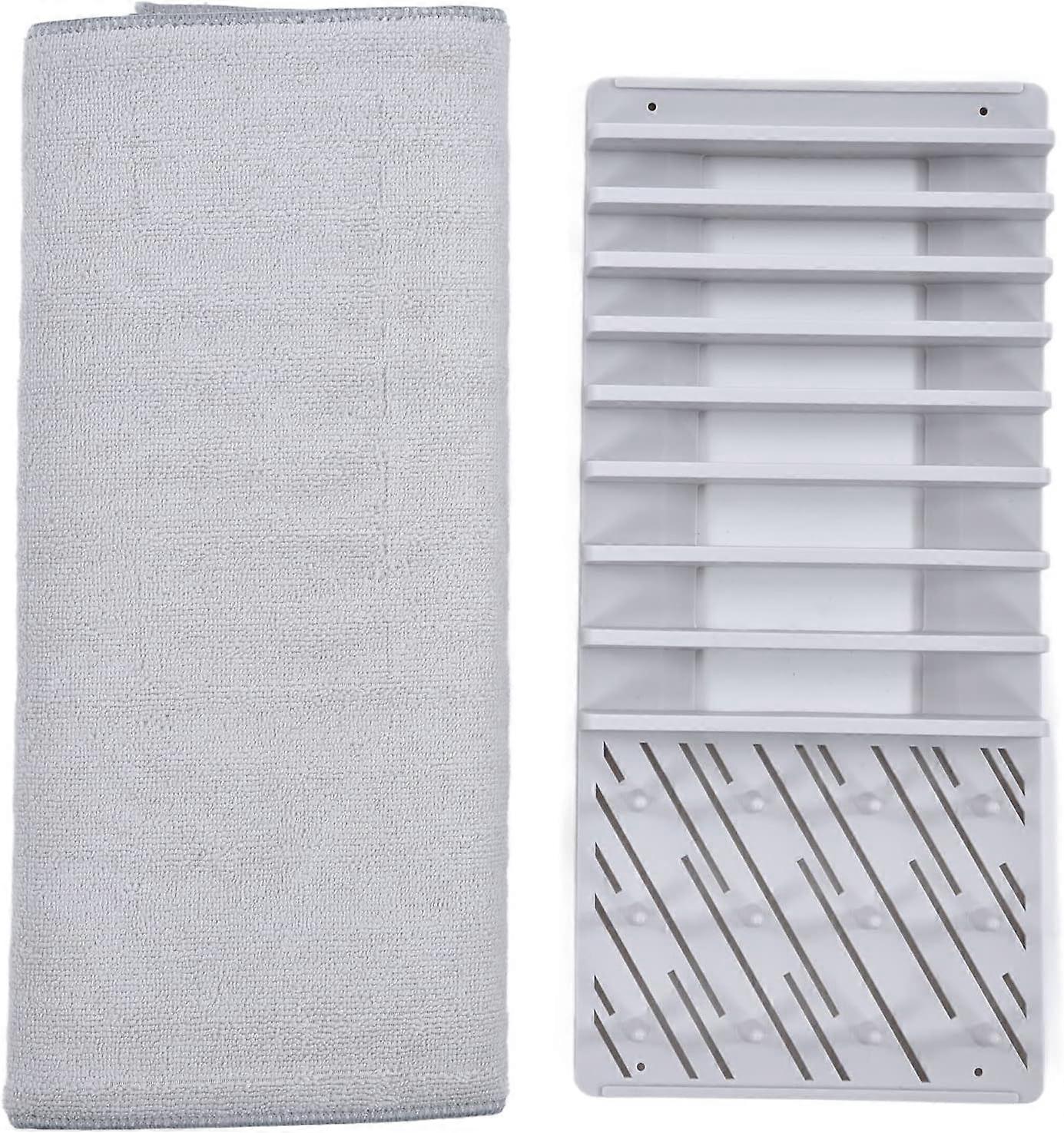 Drying Rack with Mat,Dish Drying Mat with Rack Water Absorption Folding Design Dish Drying Rack with Mat for Kitchen