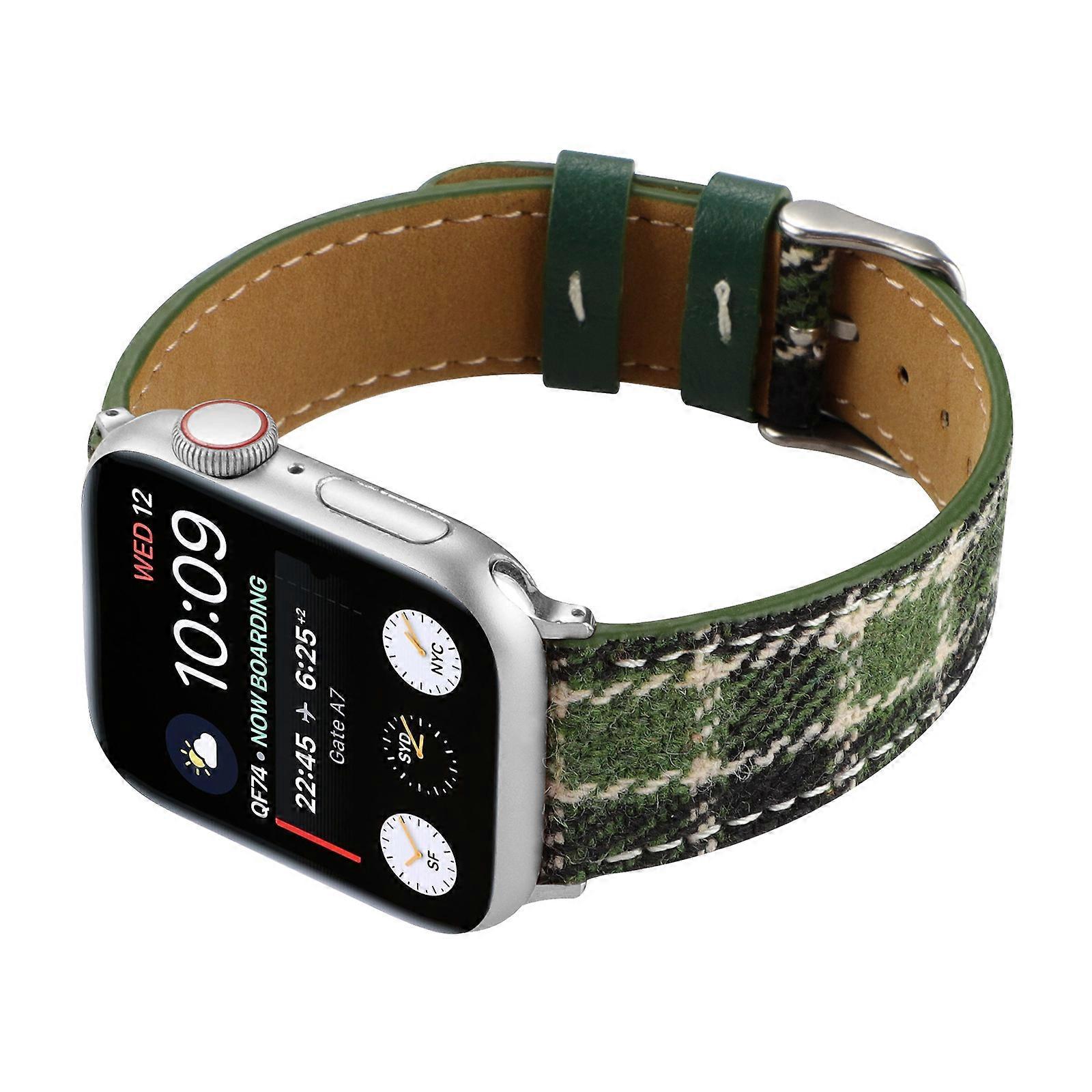 (Platform Pattern) Compatible with Apple iWatch, Flexible and Soft Silicone Strap Bracelet Wristband Replacement Smart Watch Strap green