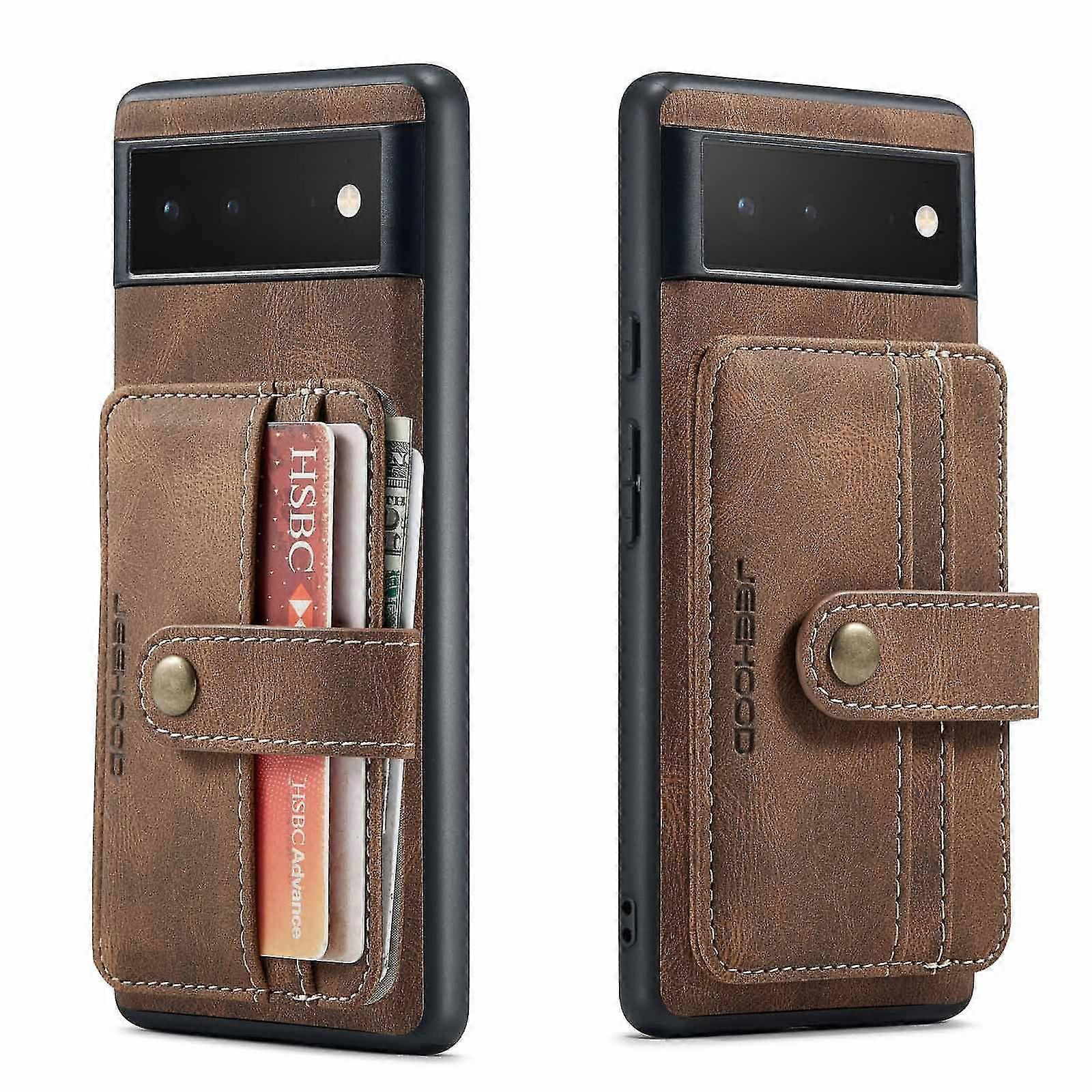 Pu Leather Wallet Case Compatible With Google Pixel 7 Pro/7, Detachable Magnetic Back Card Pockets Cover