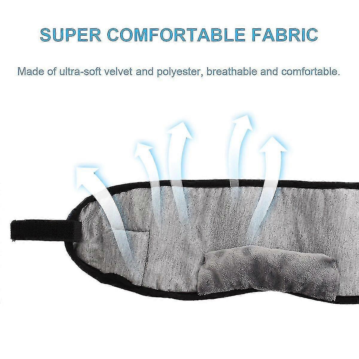 Bluetooth Wireless Sleep Mask, Travel Headset, Eye Mask With Built-in Speaker