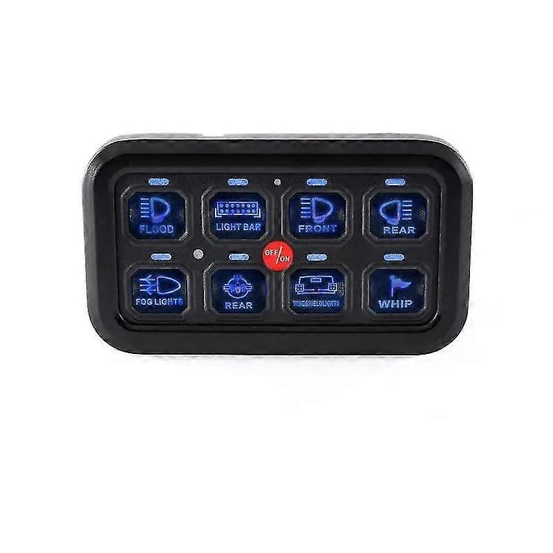 8-Gang-LED-Lichtschalter-Panel Universal OnOff-Stromversorgungssystem Elektronisches Relaissystem Controller für SUV CAMPER RV MARINE