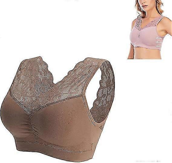 חזיית שדיים נפולה, חזיות Nula נגד נפילה, תחרה בגודל פלוס נושמת חזיית ספורט ללא חוטים נגד חזייה נפולה-MXBC