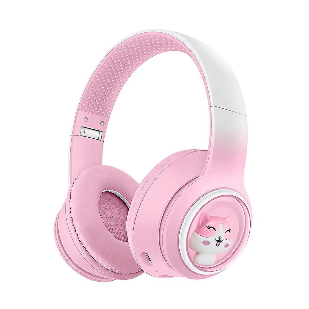 Wireless Headphones 400mAh Cute Headset 40mm Driver Music Earbud Adjustable 2.402-2.480GHz Bluetooth-Compatible 5.3 EDR