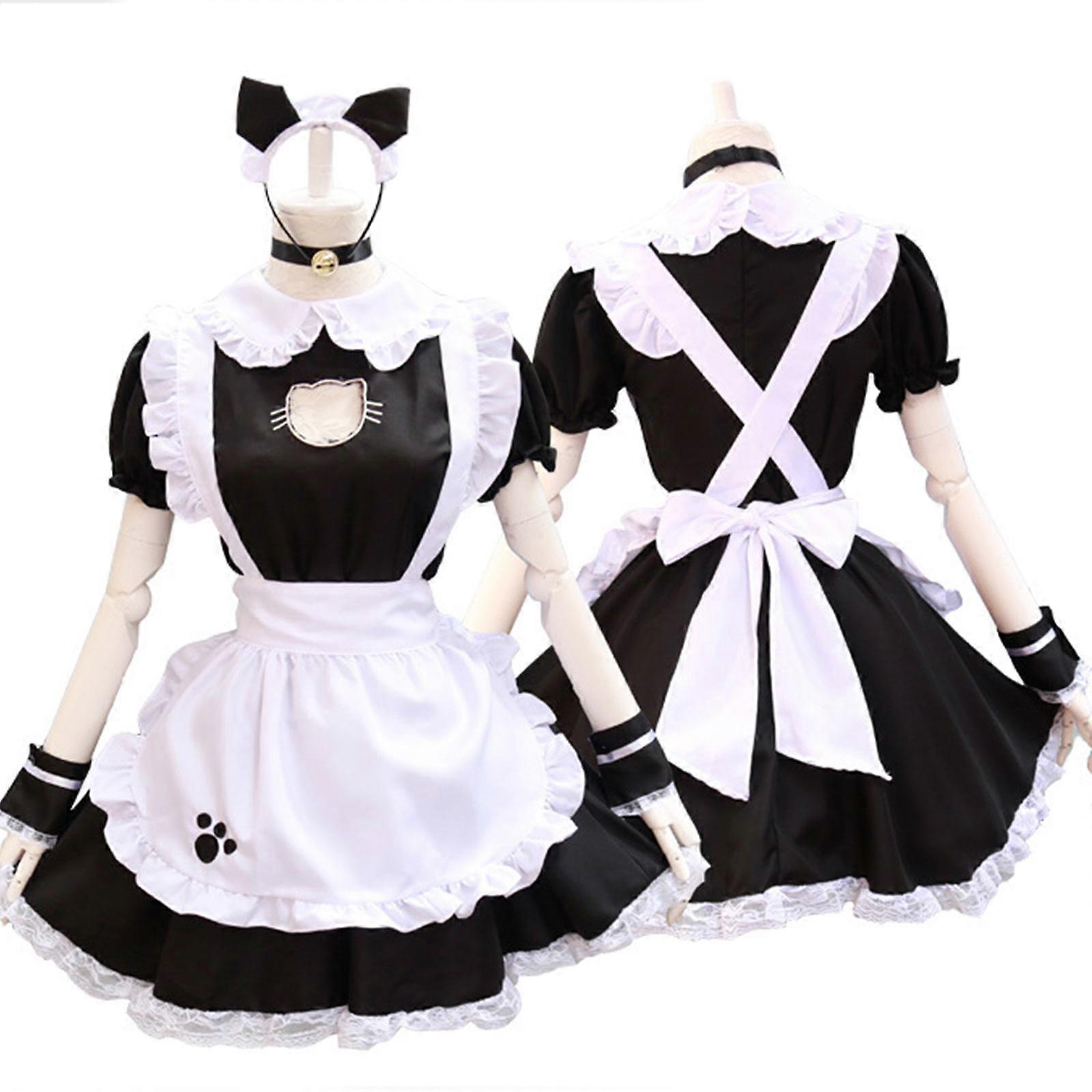 Νέο φόρεμα στολής Hot Maid για Cosplay πάρτι αποκριών Γλυκό κλασικό Lolita Fancy Japanese Anime Sissy Maid Dresses