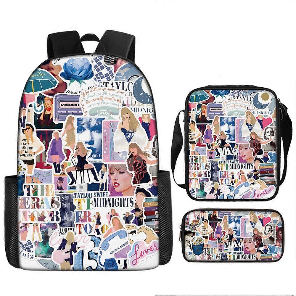Cartoon Taylor Swift Zaino Per Bambini Studenti Delle Scuole Elementari E Medie Borsa A Tracolla Borsa A Tracolla Set Da Tre Pezzi 5 -HGDMV