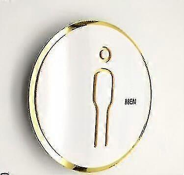 Akryl spegel vägg klistermärke Toalett Dörrskylt- Wc Plakett