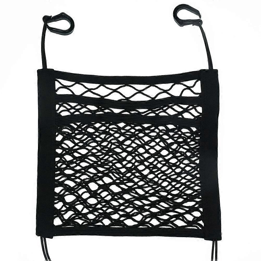 Dubbellaags autostoelopslag net zak autostoel mesh organizer opbergnet
