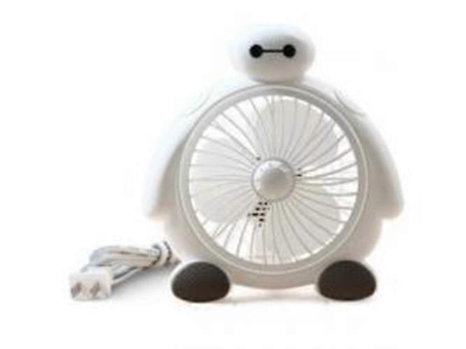 Cartoon electric fan, small mini silent desktop turning fan with big wind