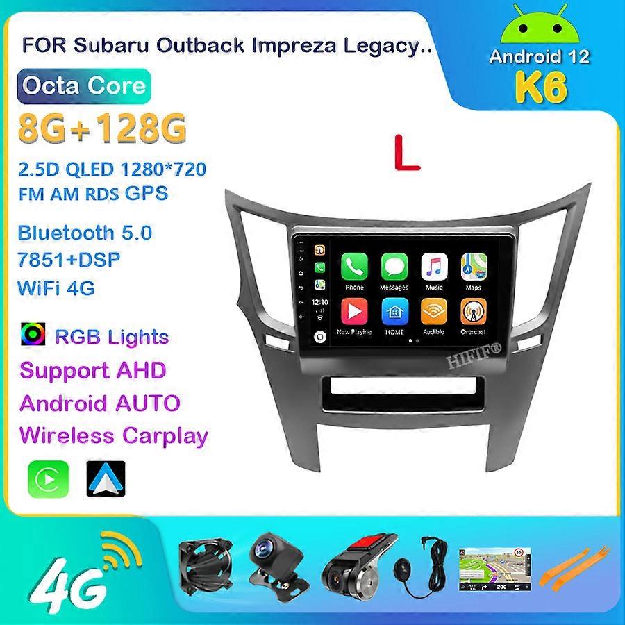 Android 12 4G+WiFi Car Radio Multimedia Video Player For Subaru Outback 4 Legacy 5 2009 - 2014 Navigation GPS
