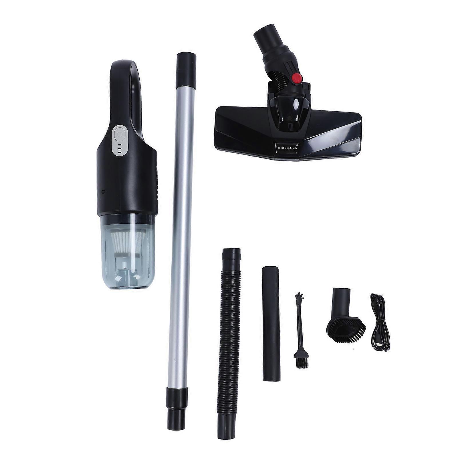 Rechargeable Handheld Portable Cordless Stick Vacuum Cleaner Floor Cleaner Efficient Powerful Suction 6000mAh Battery Black