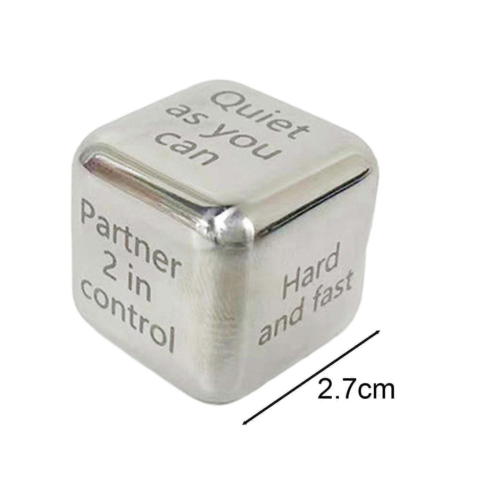 Dé à Décider En Acier Titane – Jeu De Dés Pour Couple, Soirée Date Et Amis – Accessoire Original Et Drôle (1,6 Cm)
