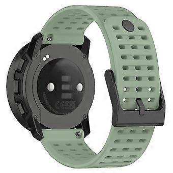 Sportsrem til Suunto Lodret / 9 Peak Pro / 9 Peak / 5 Peak, 22mm Silikone Ur Bånd-Lysegrøn