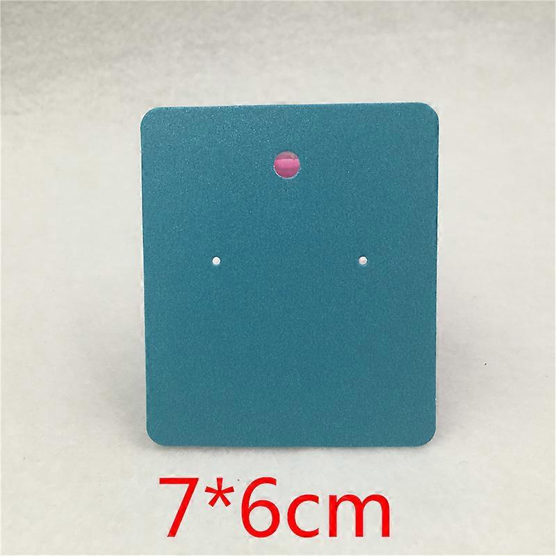 100Pcs/Lot Rectangle Handmade With Love Earring Display Card Multi Colors With Earring Fixed Hole Hang Hole Packing Cards 7x6cm