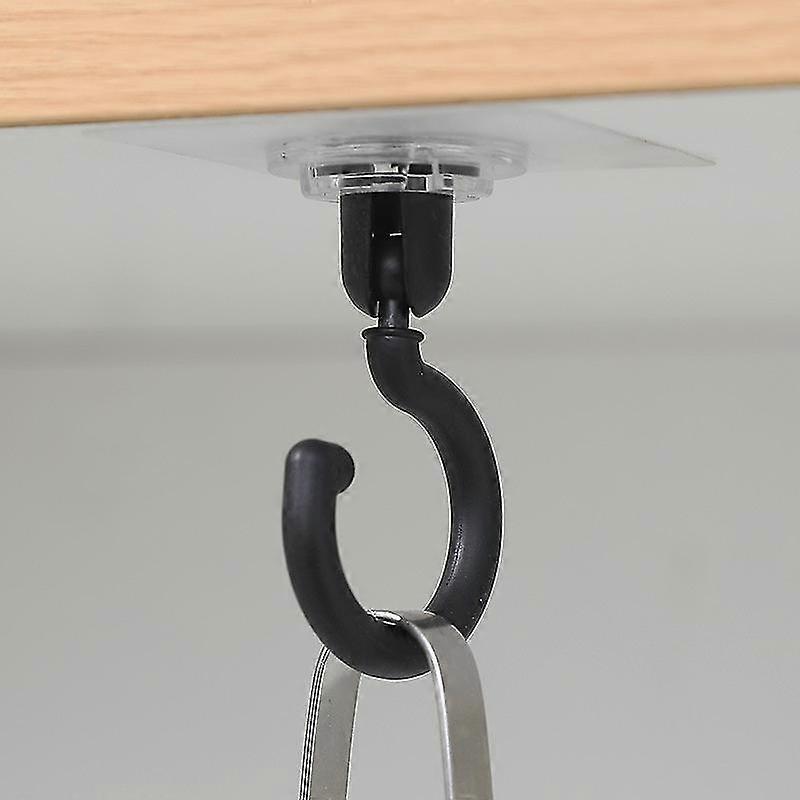1/3pcs Self Adhesive Hooks Ceiling Rotating Hooks Wall Door Strong Sticky Sucker Hook