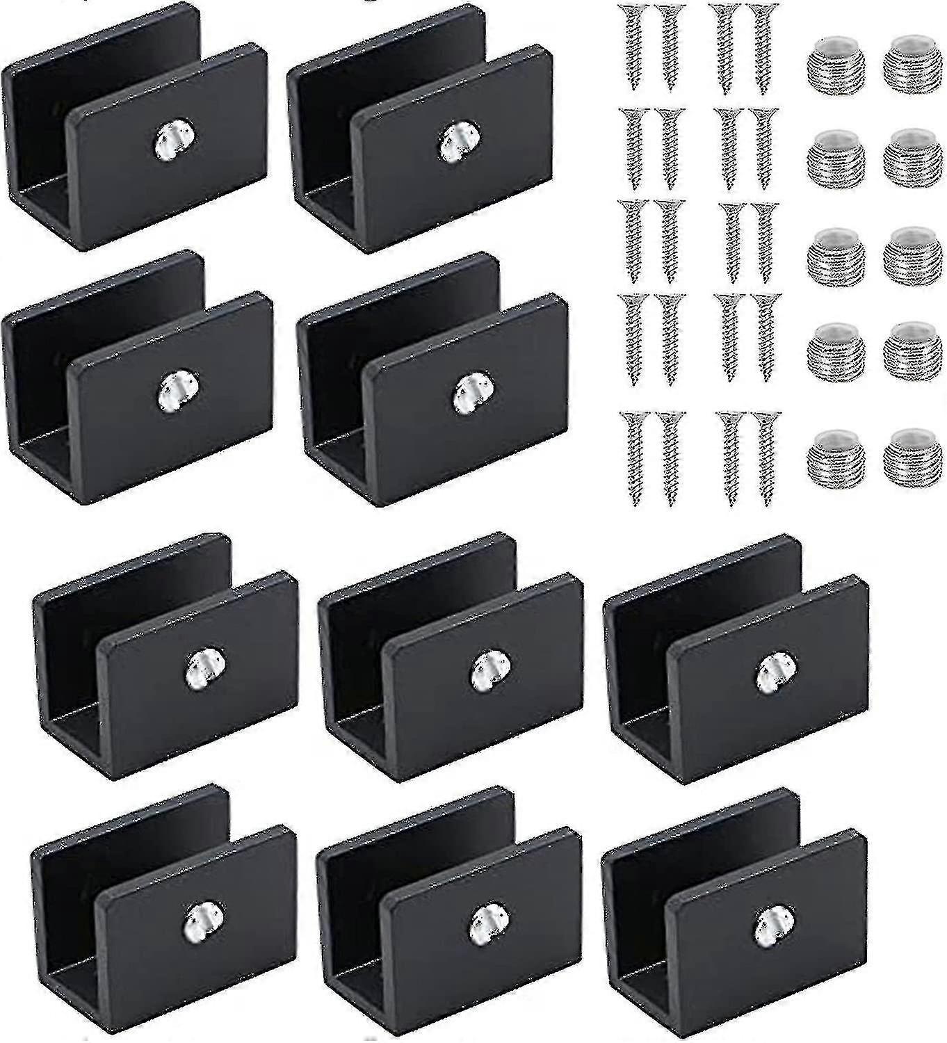 10 τεμάχια ρυθμιζόμενο γυάλινο βραχίονα σφιγκτήρα κιγκλιδωμάτων σφιγκτήρα βραχιόνων βραχιόνων γυάλινων βραχιόνων ραφιών, για το παχύ γυαλί 8-10mm Zszjbv53