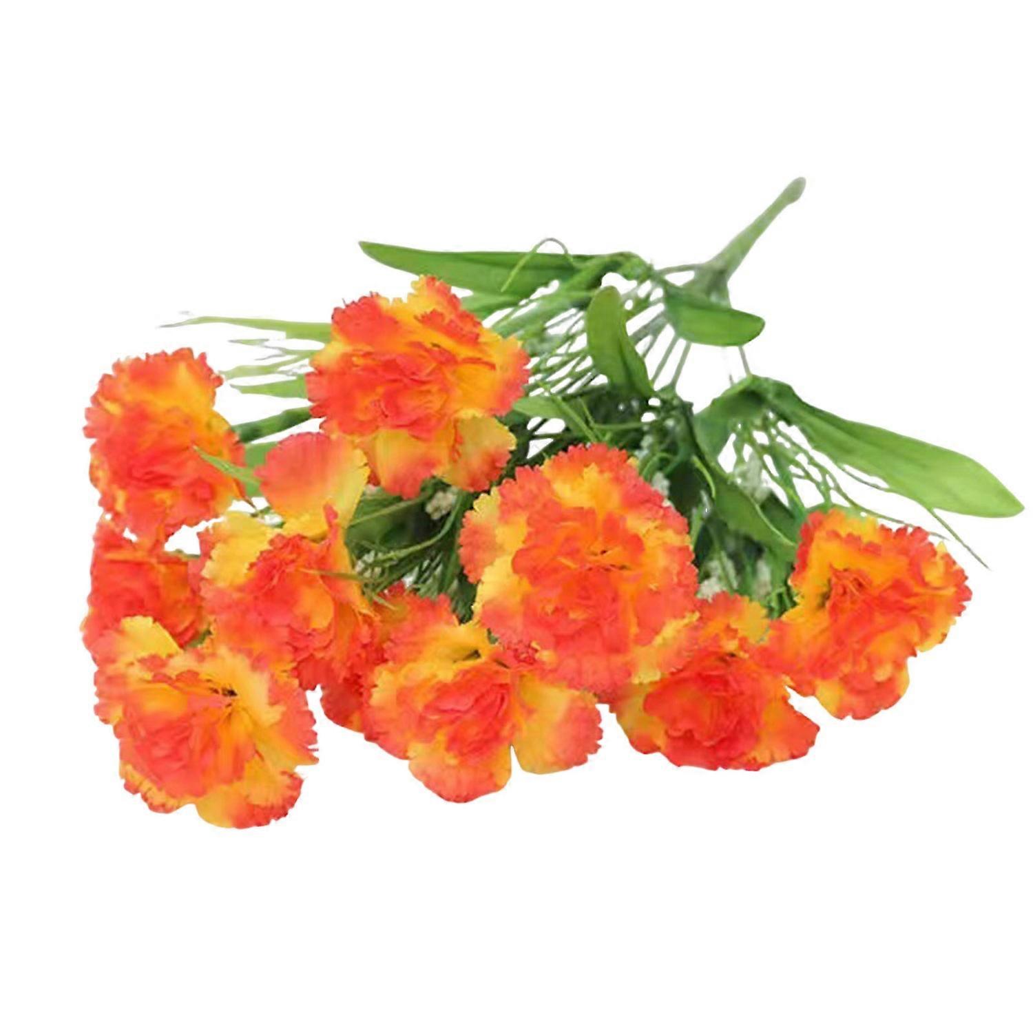 Artificial Carnation Flower with Stem 10 Head Home Office Table Centerpiece Wedding Faux Flower