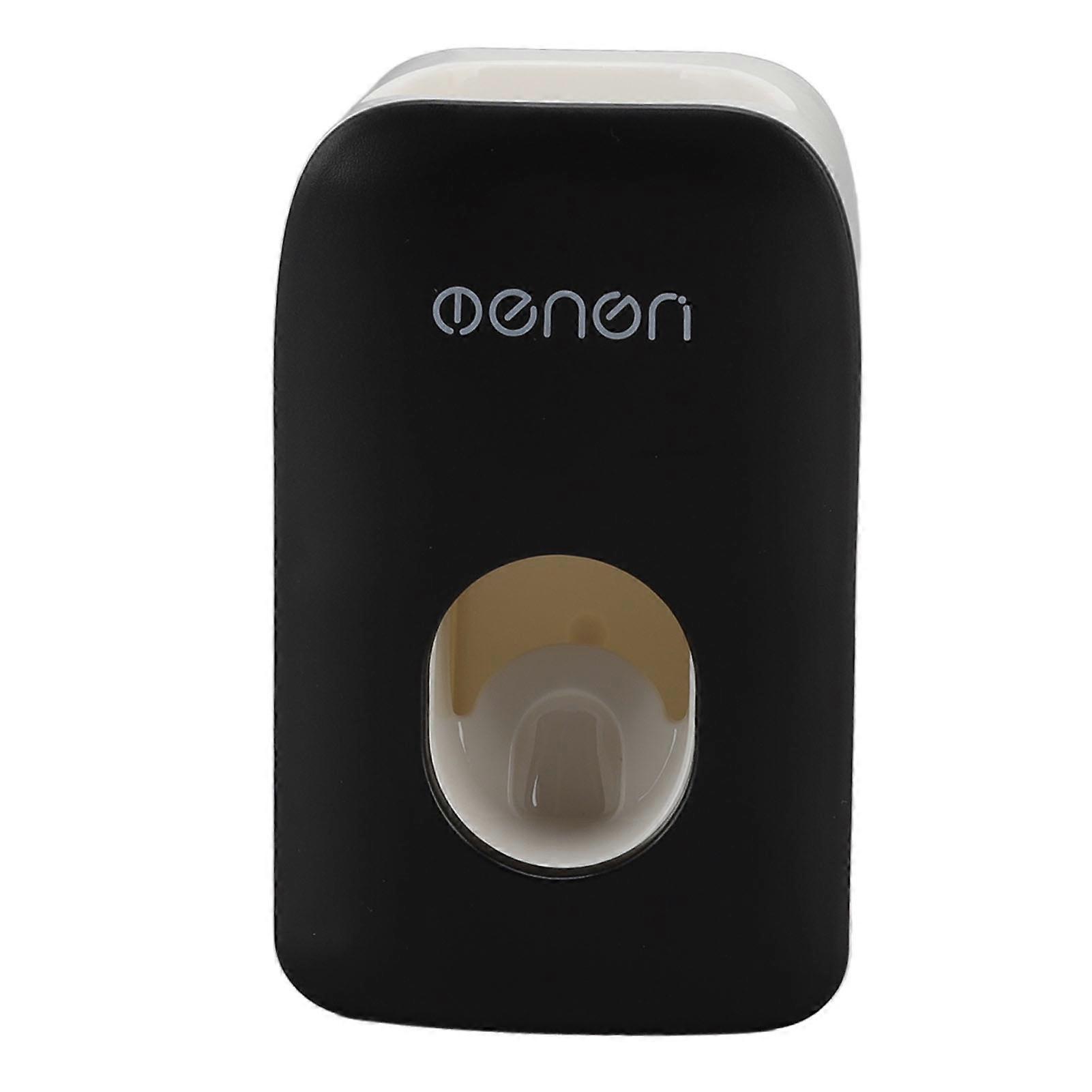 Automatic Toothpaste Dispenser Wall Mounted Adhesive Toothpaste Squeezer Holder for Bathroom Black