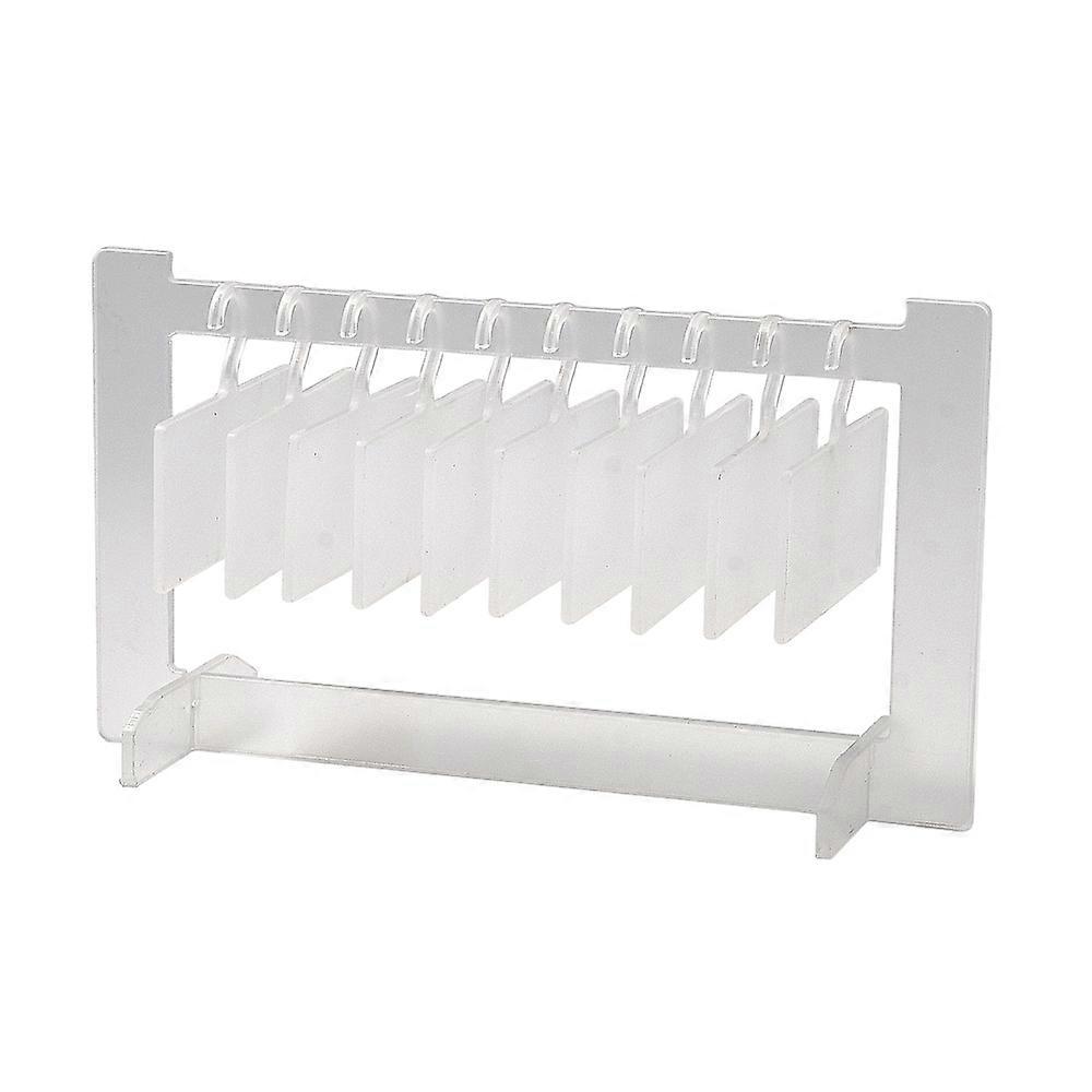 Transparent Acrylic Nail Art Display Boards False Nail Sample Display Stand with 10Pcs Hanging Hooks Clear Finish Product: 13.5x19x8cm