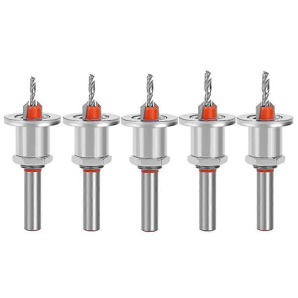 5pc 8mm Hss- Countersink Woodworking Router Bit Set Milling Cutter Screw Extractor Demolition