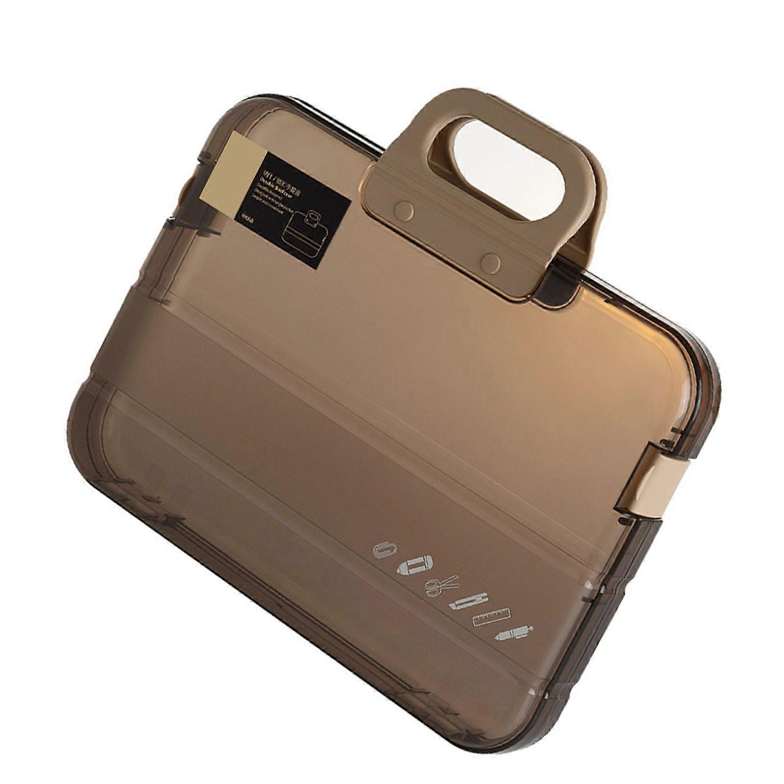 Clear Document Case Multipurpose Large Capacity Dustproof Waterproof A4 File Portable Project Case for Office School Coffee