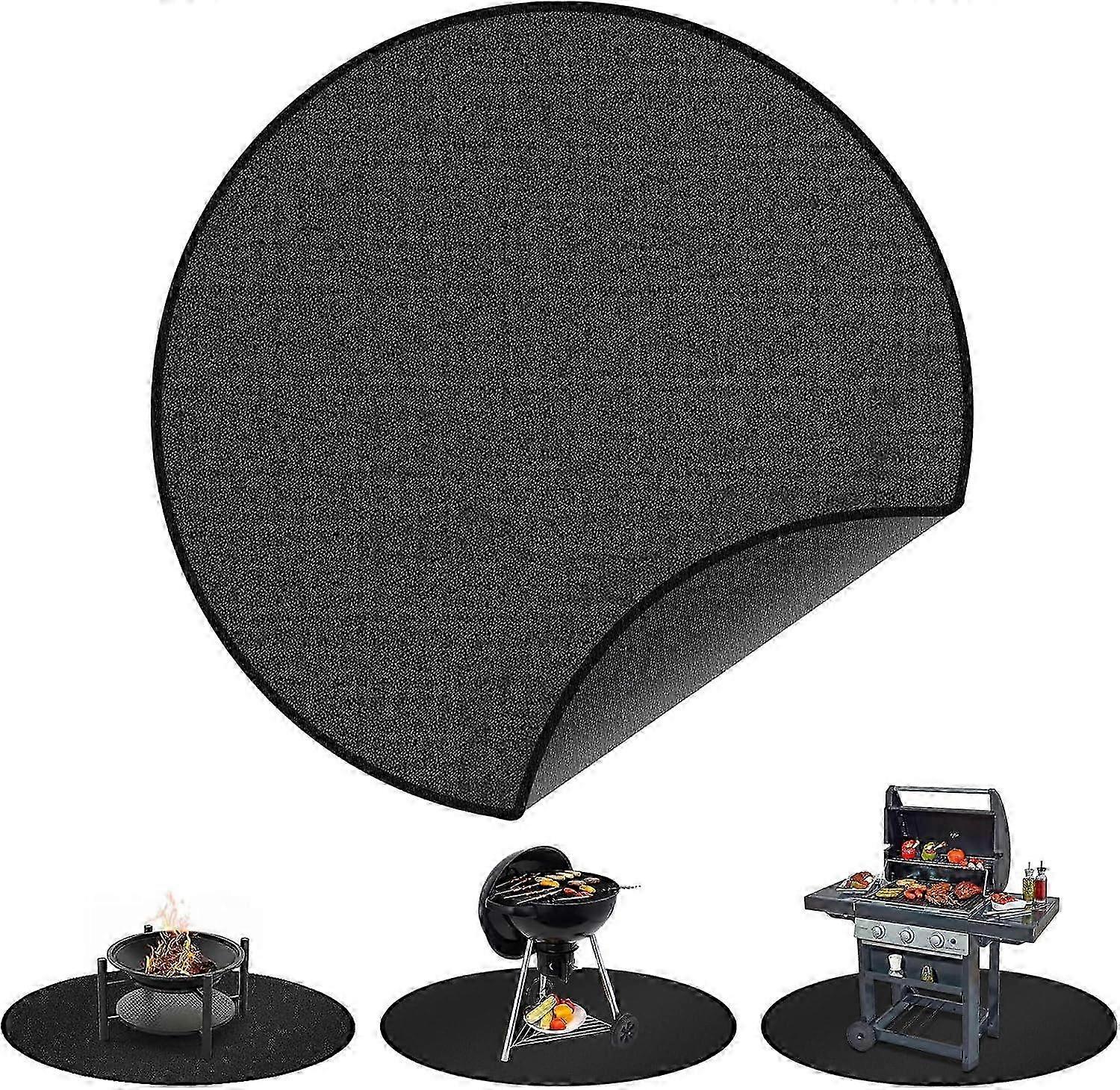 36 Inch Round Grill Mat 3-layer Fireproof Heat Insulation BBQ