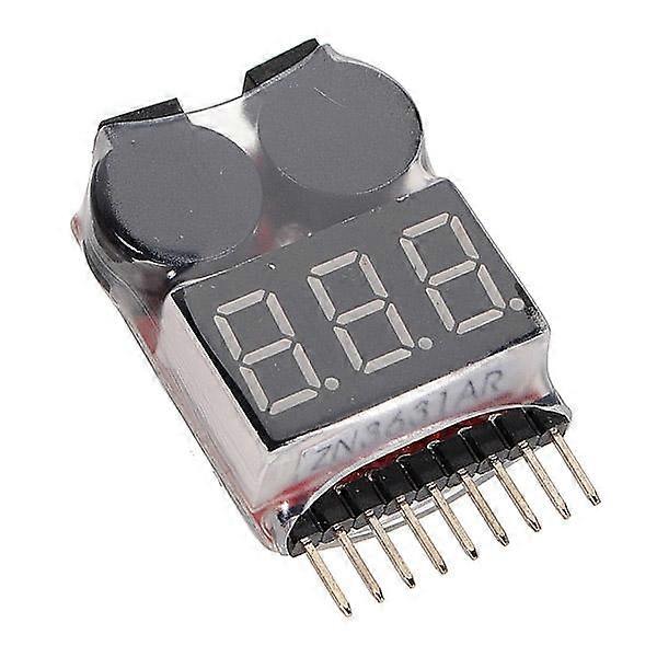 20 PCS 2 in 1 Lipo Battery Low Voltage Tester 1S-8S Buzzer Alarm