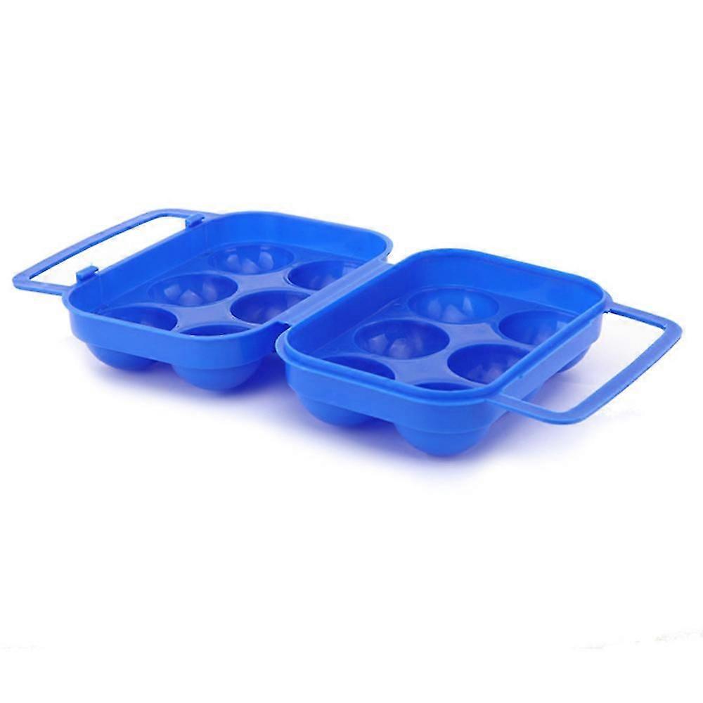 Outdoor Plastic Portable Camping 6 Eggs Carrier Container Case Eggs Carrier Holder Egg Storage Box Case With Handle