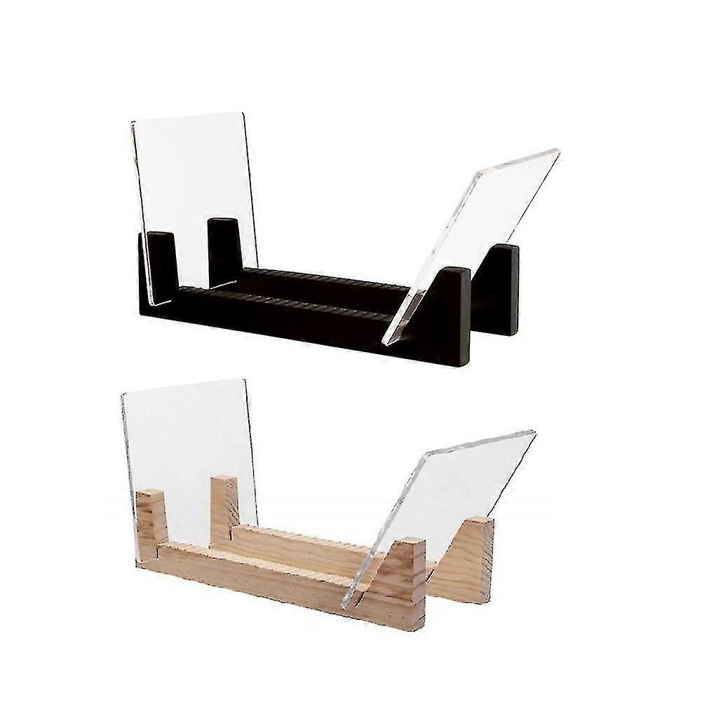 Vinyl Record Storage Holder Solid Wood Organizer - Display Singles