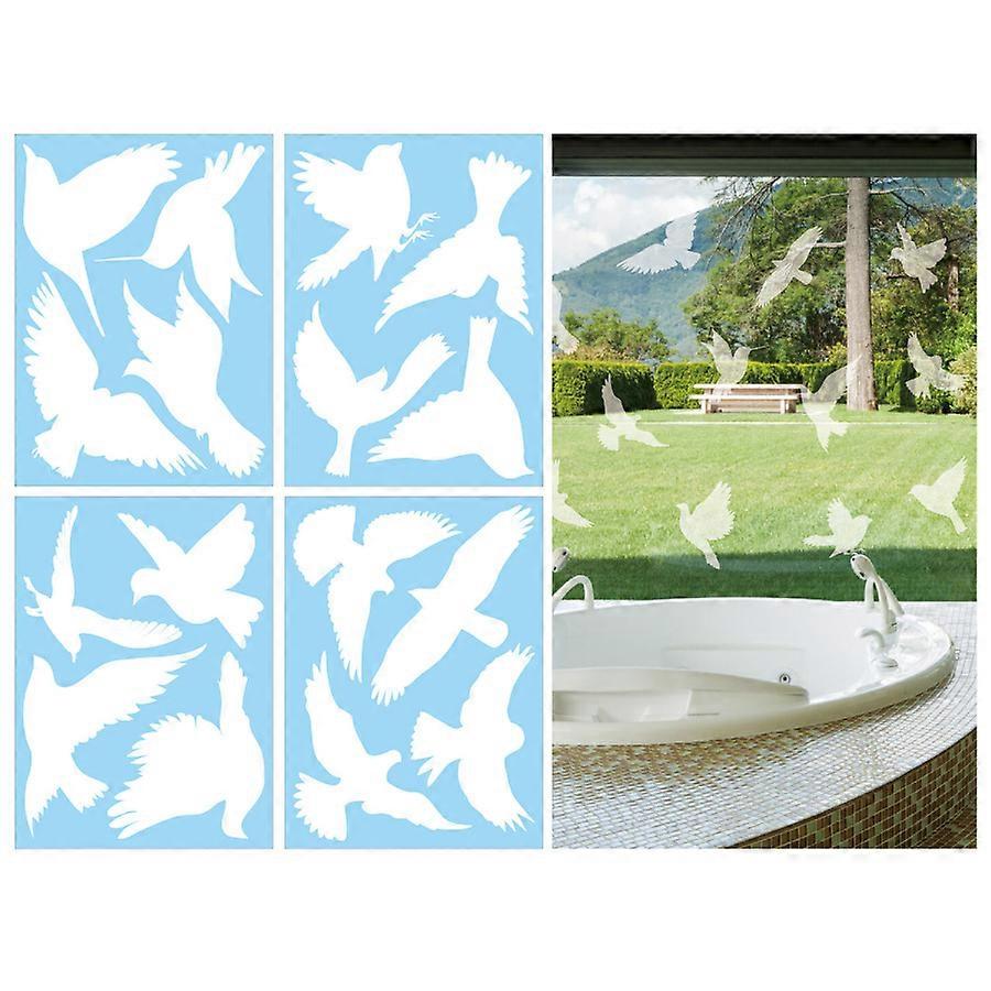 Static Cling Bird Window Decals, 4-Pack, 22x30cm, Prevent Bird Strikes