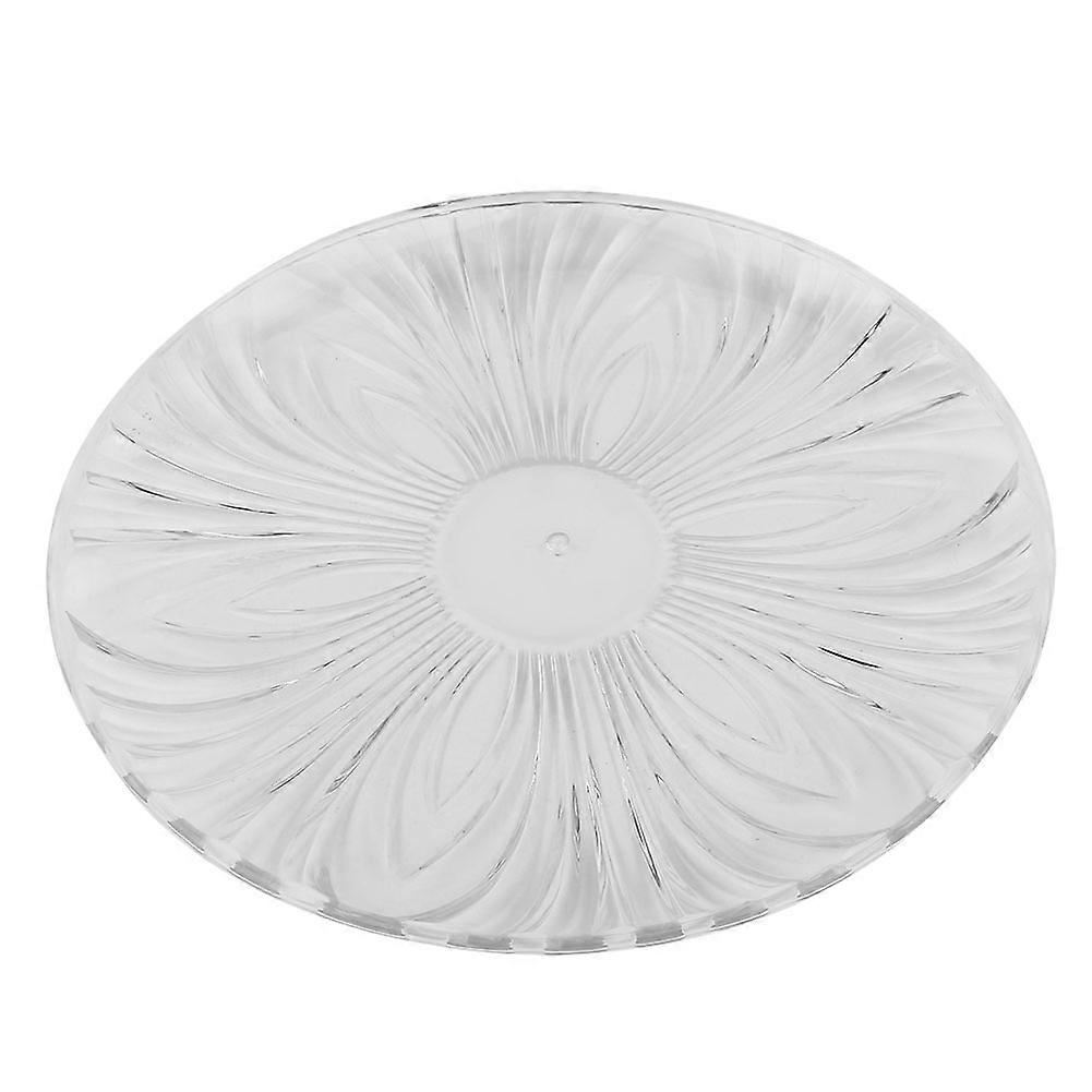 Transparent Multi-function Round Fruit Plate PC Cake Candies Snacks Dish Tableware Tray (#5)