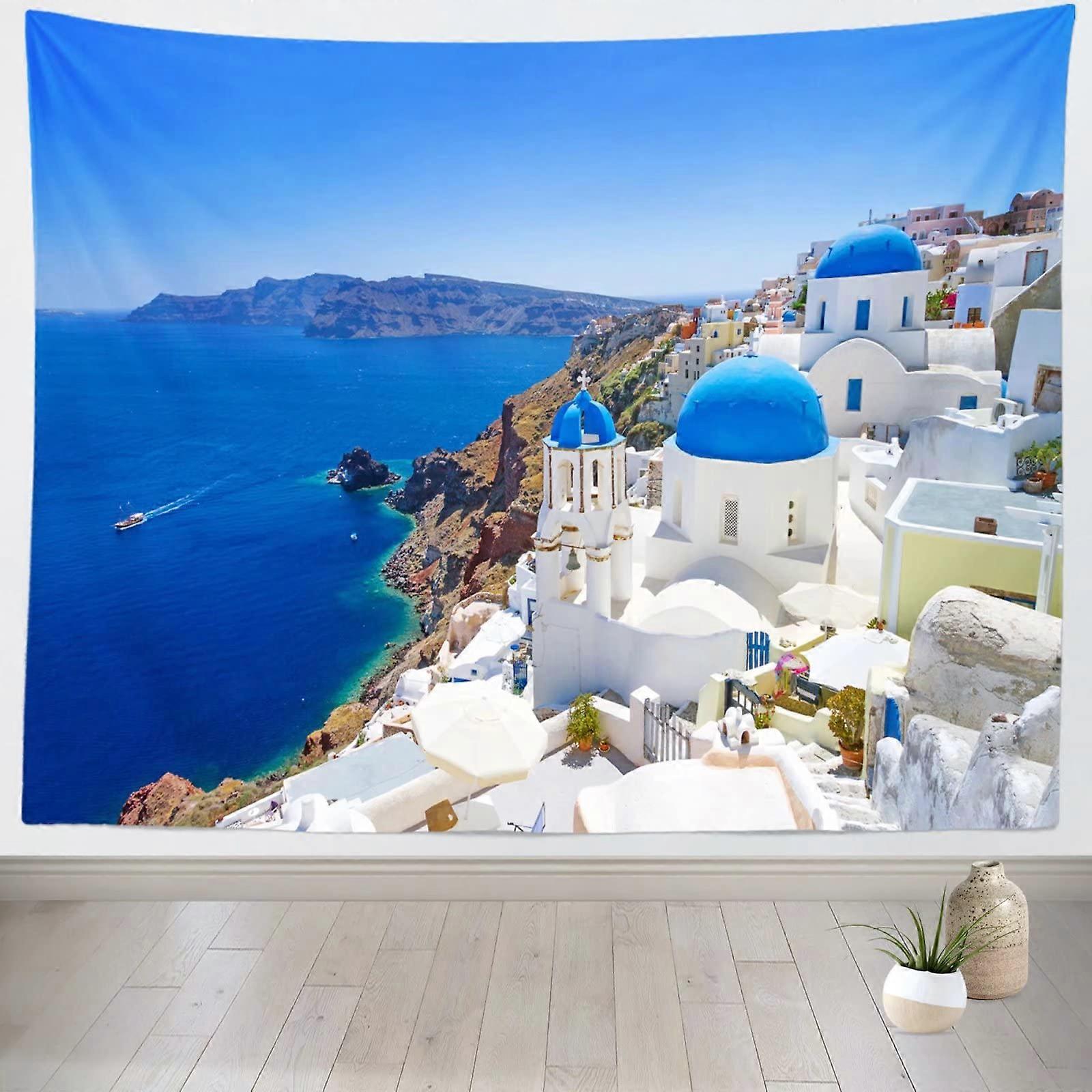 Greek Santorini Tapestry 60×40 inches