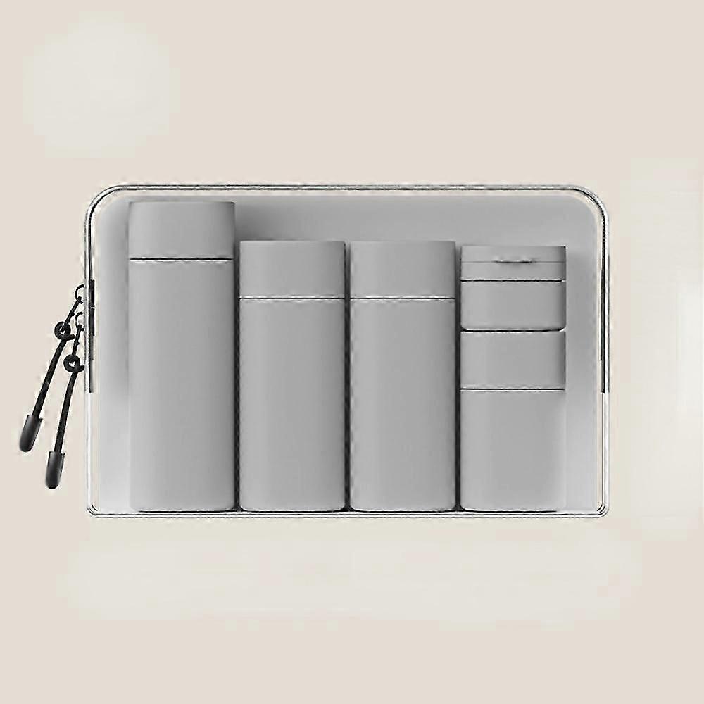 5Pcs Leak-Resistant Travel Bottles Set - Portable Toiletry Containers for Shampoo, Conditioner, Lotion and More - BPA-Free, Unscented, Travel-Sized Pl