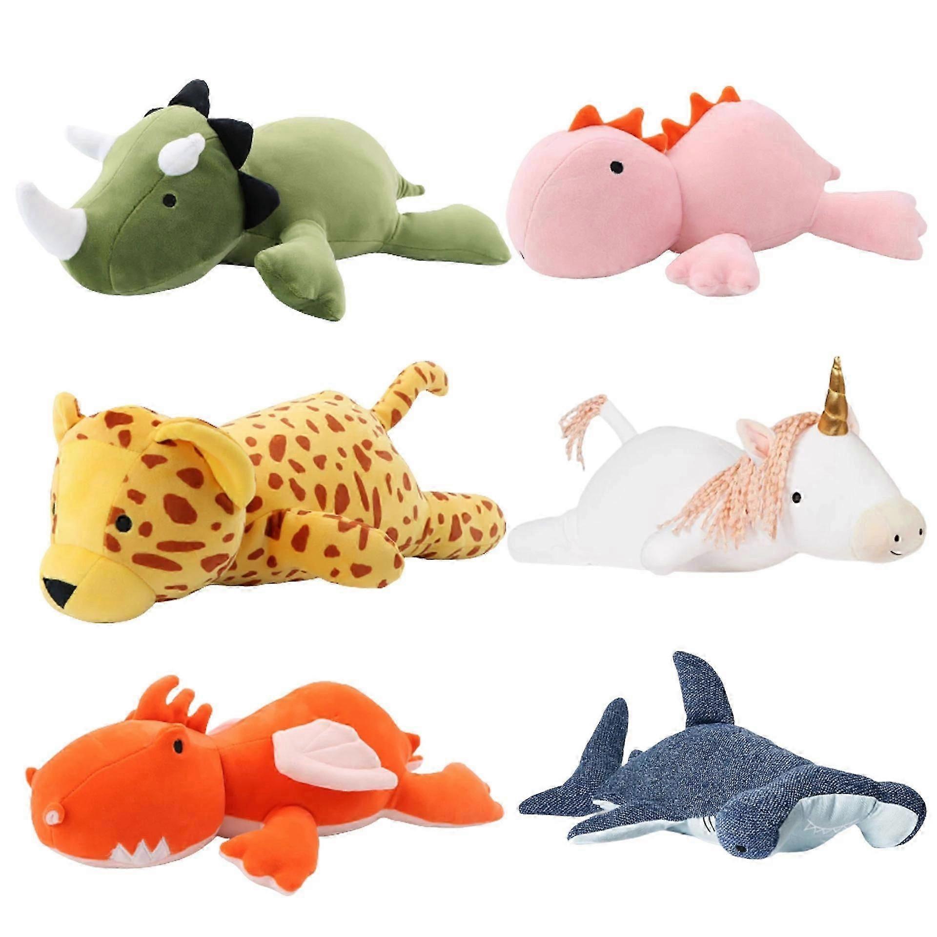 38-60cm Dinosaur Weighted Plush Toys Cartoon Animal Pillow Soft Stuffed Cushion Kid Baby Appease Doll Birthday Gift For Children