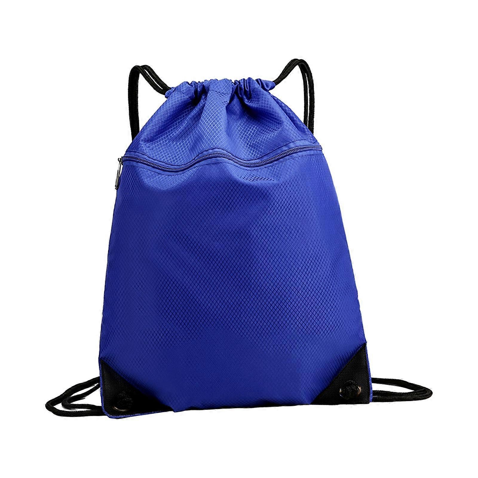 Drawstring Backpack Drawstring Bag Casual Daypack with Zipper Pocket Rucksack