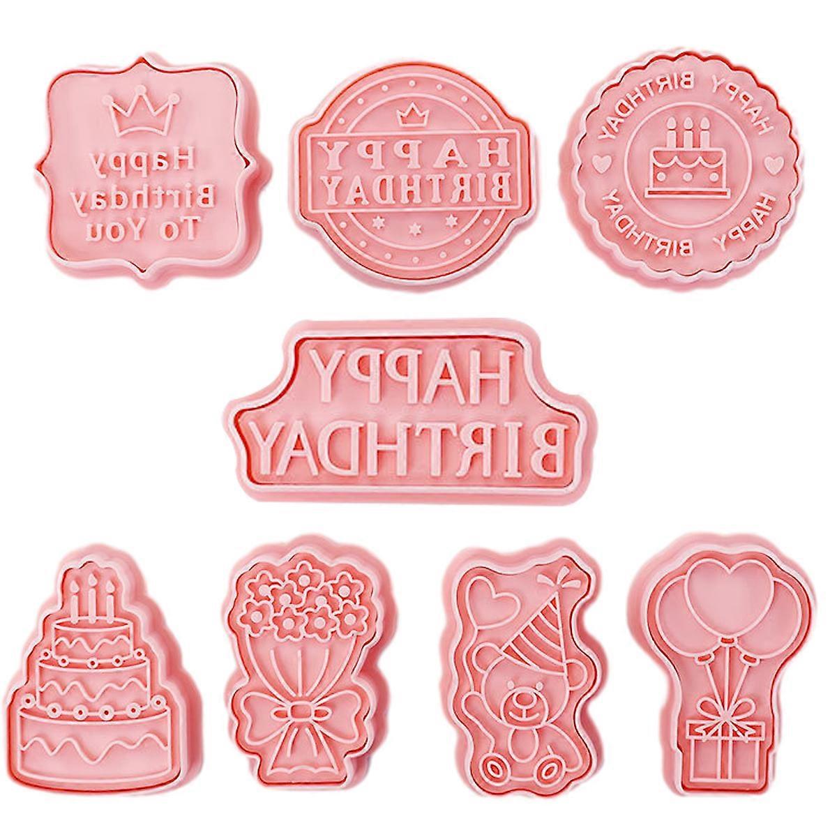 Juego de moldes, cumpleaños, 8 piezas