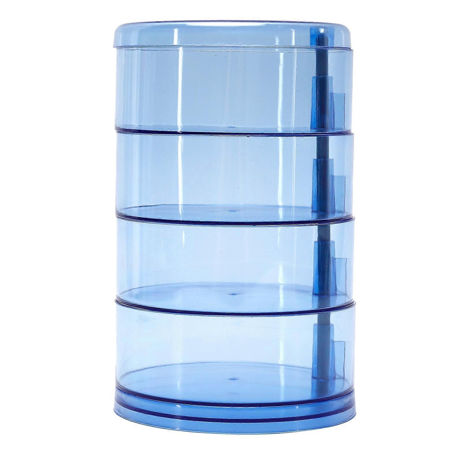Rotating Multilayer Jewelry Organizer Storage Box for Earrings Necklaces Bracelets, Compact Design, Elegant Style, Clear Acrylic