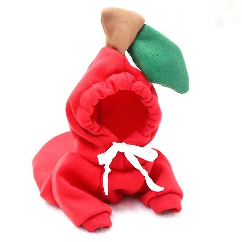 Cute Fruit Design Dog Hoodie - Warm Winter Fleece Pet Clothes for Small/Medium/Large Dogs