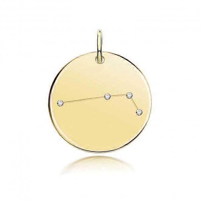 Acotis Silver Zodiac Constellation Aries Gold Plated G61100GP