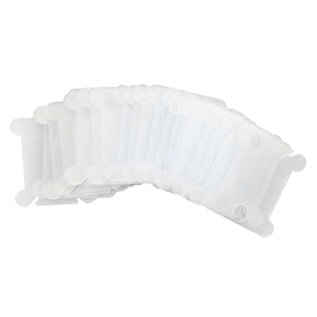 120x Plastic Thread Ribbon Holder Organizer Spools Sewing Accessories White
