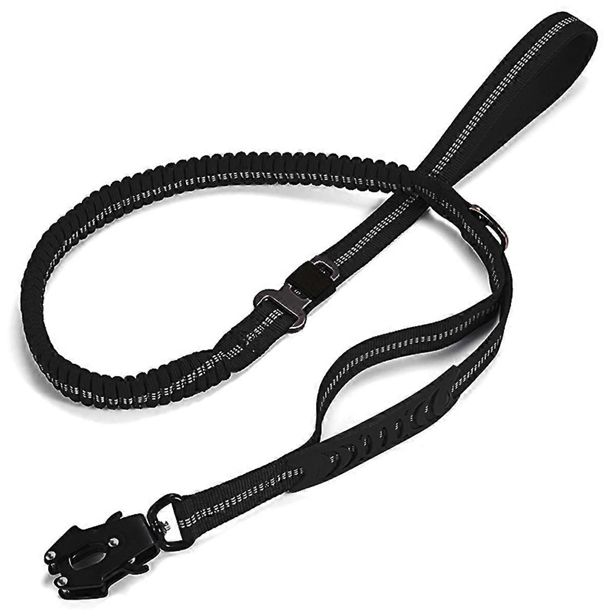 Heavy Duty Tactical Elastic Dog Leash No-Pull Dog Leash Black