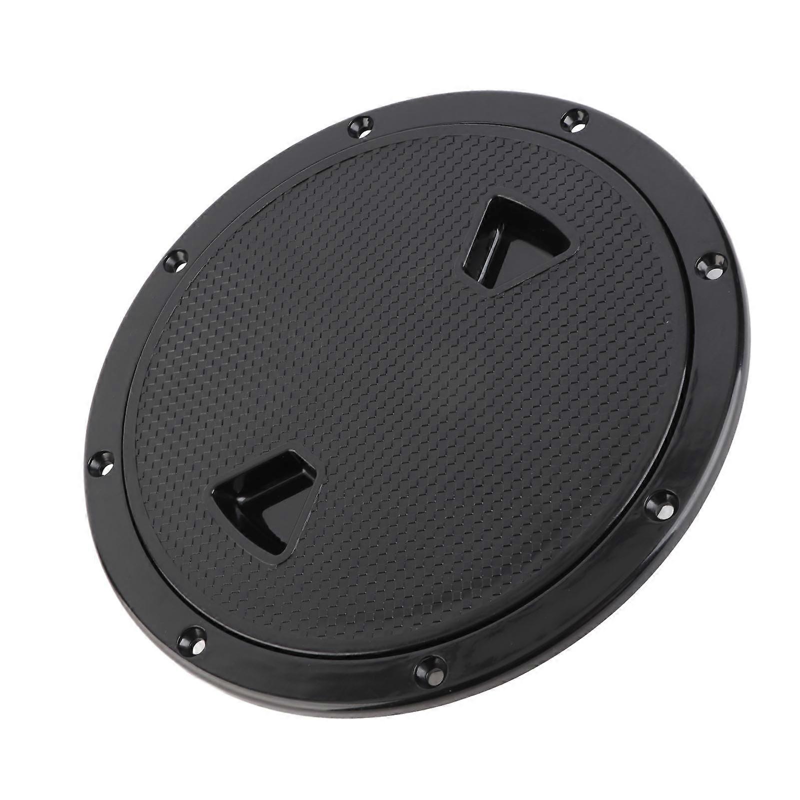 Black Round Inspection Hatch Cover UV Resistant for Boat RV 8 Inch