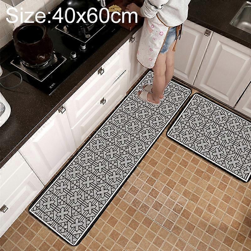 Geometric Lattice Carpet Kitchen Bath Antiskid Mat 40x60cm