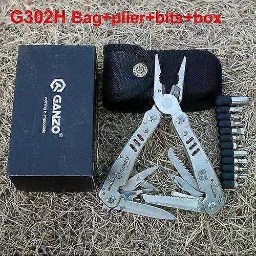 Ganzo G302B G302H Multi Tool Plier EDC Tools Folding Multitool Pliers Multifunction Capming Fishing Survival Knives Bits