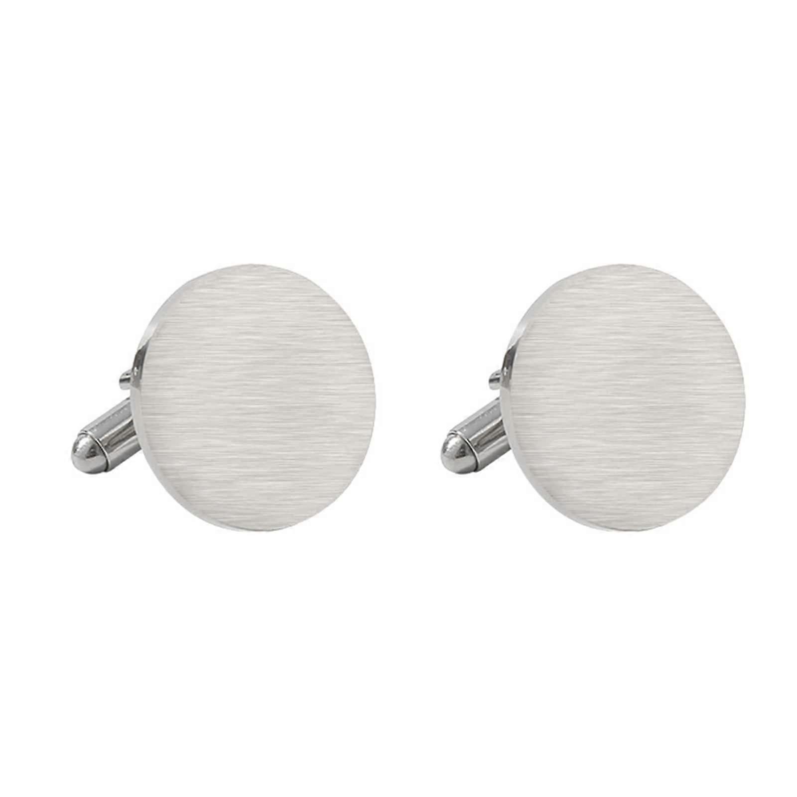 Brushed Alloy Cufflink Sets for Tuxedo, Formal Wear Accessories, Silver Finish, Elegant Design, Perfect for Weddings