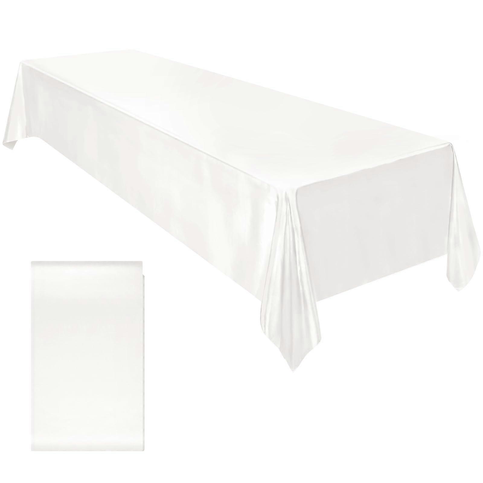 Toalha de Mesa de Seda Brilhante para Banquete de Casamento 58 x 102 Polegadas
