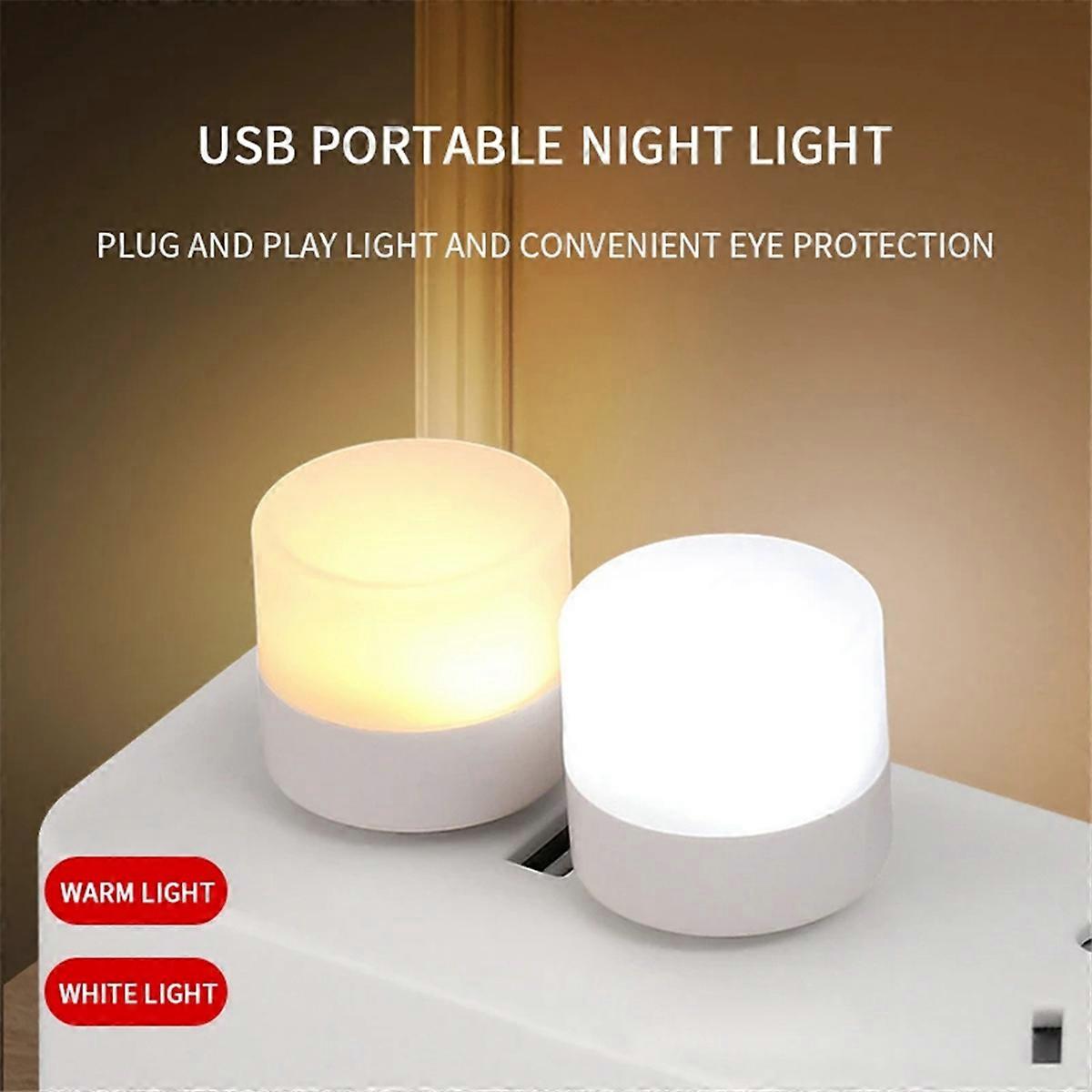 12PCS Mini USB Plug Lamp 5V Super Bright Eye Protection Book Light,C