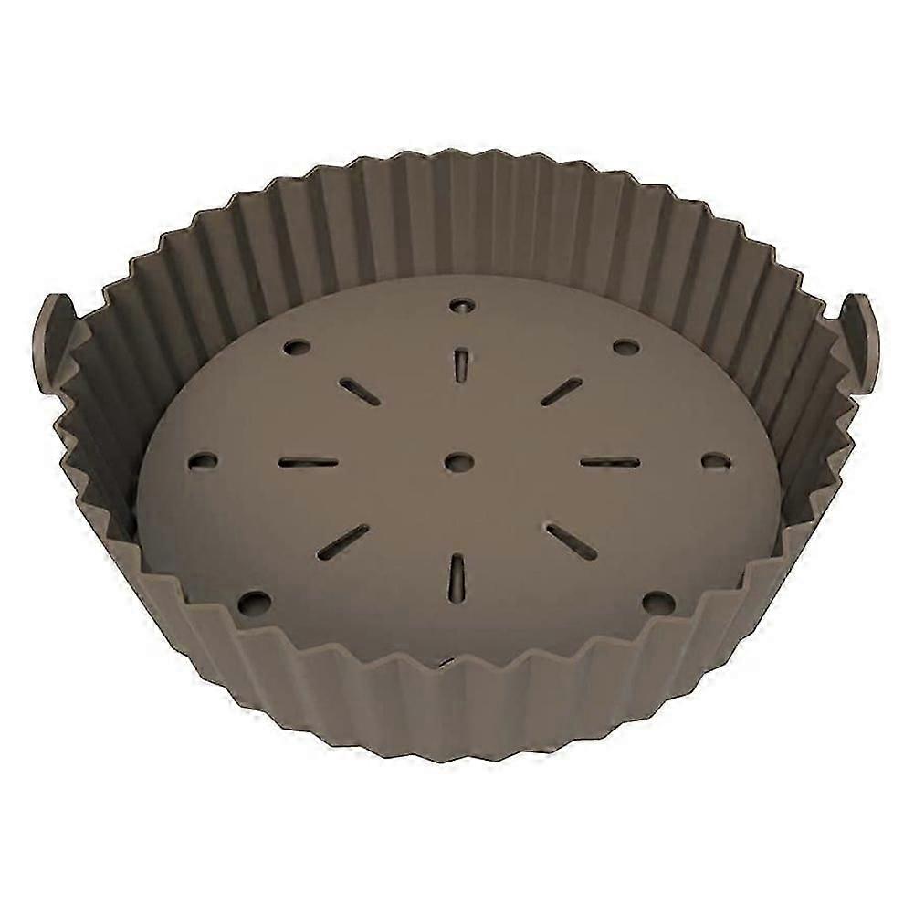 Liner, 10 Inch Reusable Silicone Pot,Non-Stick Oil Filter Design, 22cm for Brown