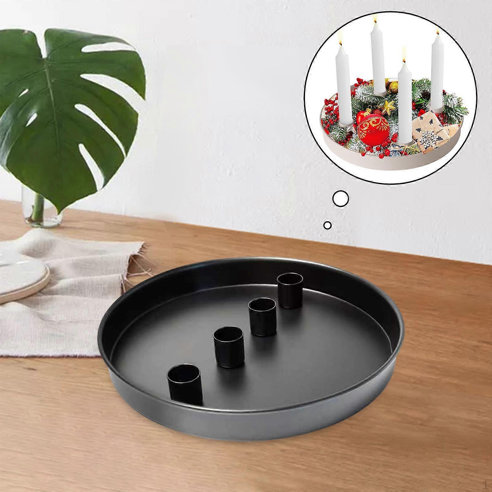 Candle Holder Tray Trays for Coffee Table Fireplace Mantel Countertop